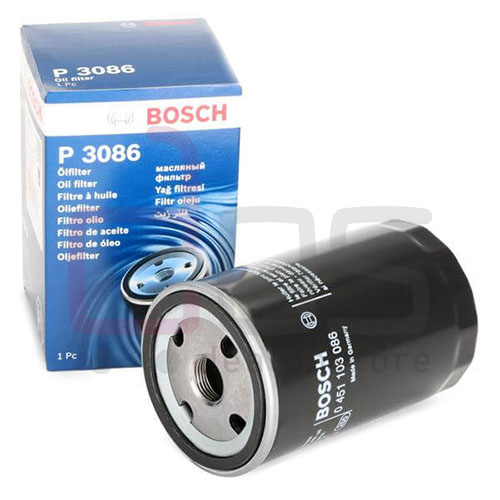 BOSCH Genuine Oil Filter 0451103086. Brand: Bosch P3086, Suitable for 1500964,11421266773,11421287836,11421707779,5012556,5012651. Weight: 0.395 Kg.